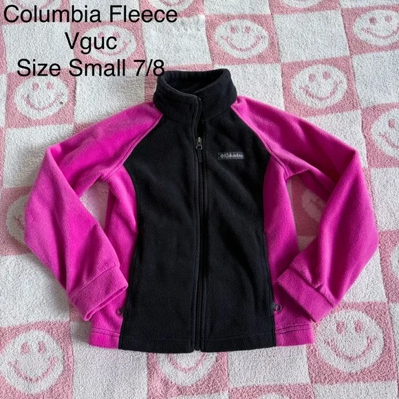 Columbia Kids' Fleece Jacket in Pink and Black - Picture 2 of 2